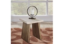 at light brown end chairside table   
