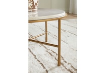 at antiqued goldtone cocktail table   