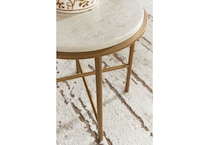 at antiqued goldtone end chairside table   