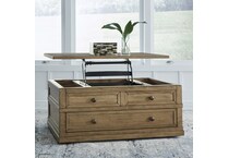 at brown cocktail table   