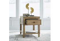 at brown end chairside table   