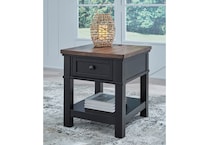 at end chairside table   