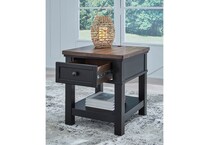 at end chairside table   