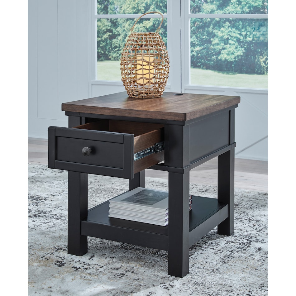 at end chairside table   