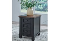 at satin black end chairside table   