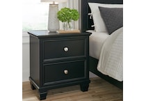 a black nightstand   
