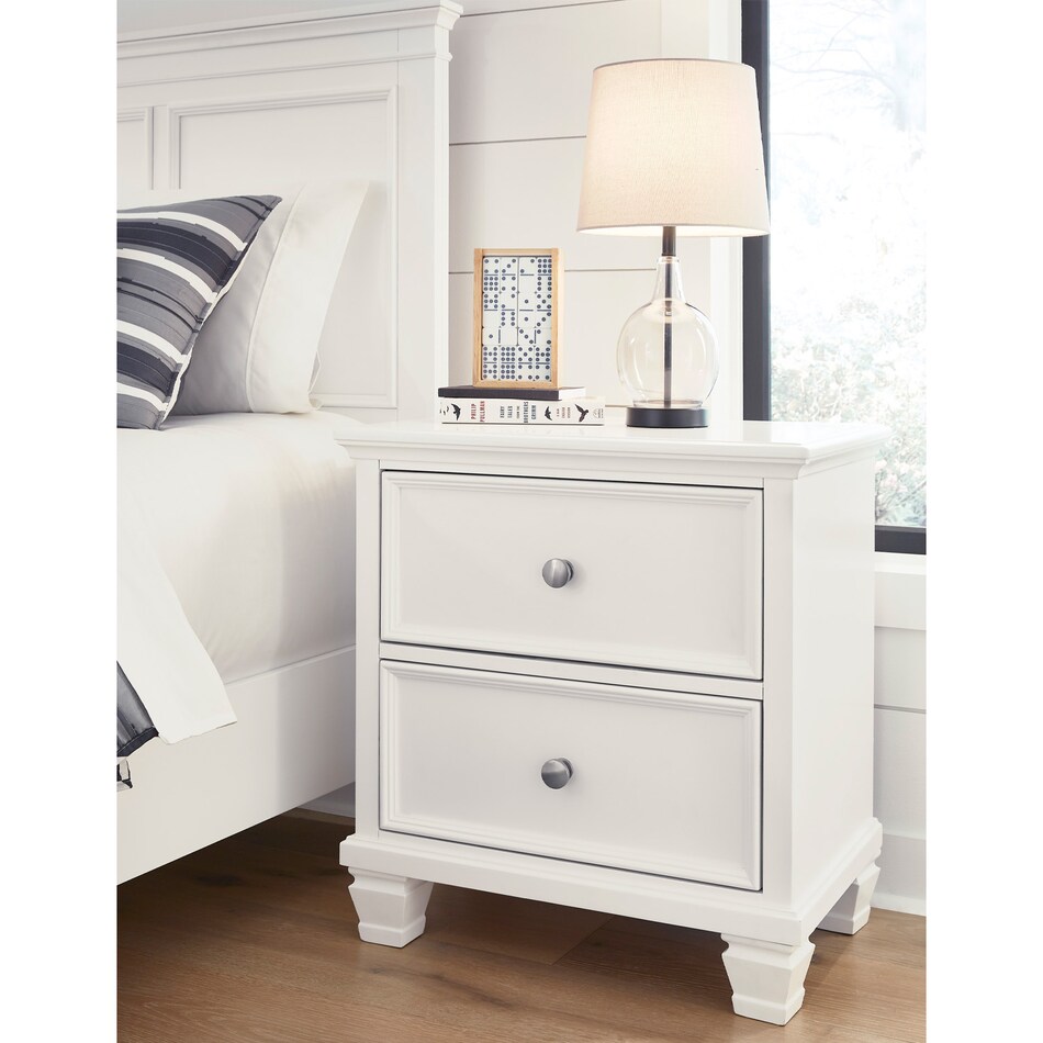 a white nightstand   