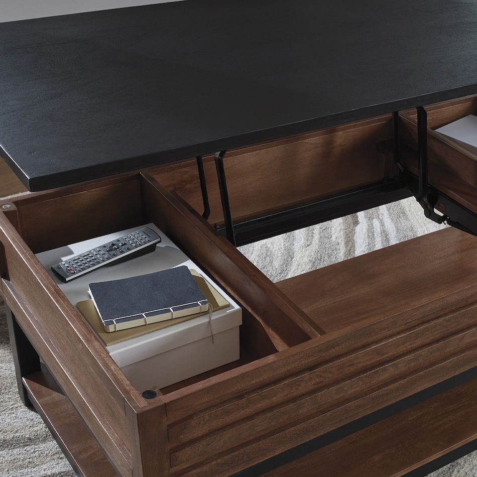 at matte black cocktail table   