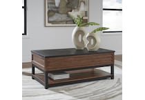 at matte black cocktail table   