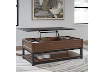 at matte black cocktail table   