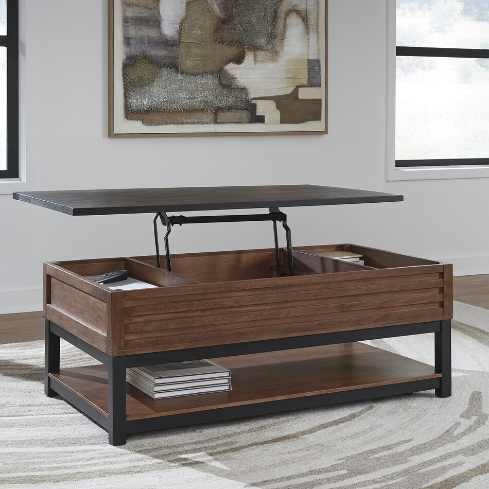 at matte black cocktail table   