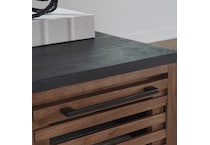 at matte black end chairside table   