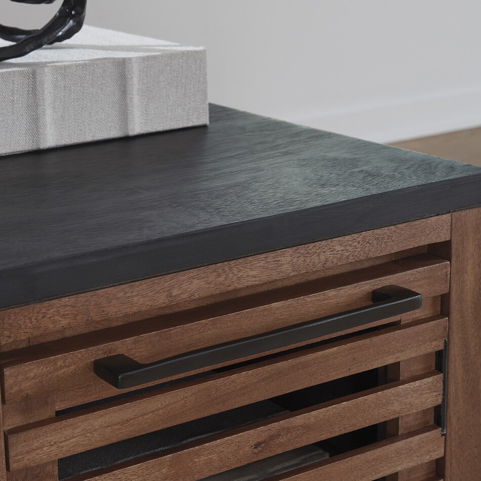 at matte black end chairside table   