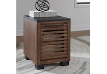 at matte black end chairside table   