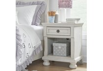 a white nightstand   