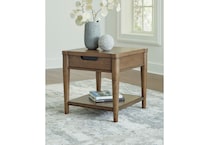 at brown end chairside table   