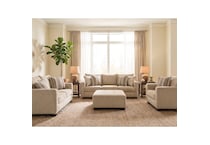 a fabric loveseat   