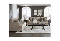 a white fabric sofa   