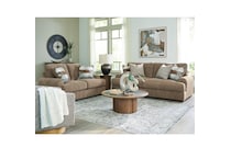 a brown fabric sofa   