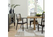 a black fab chair seat   