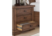 a brown nightstand   