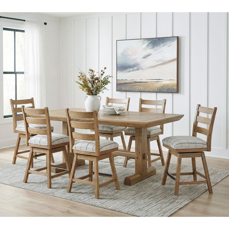 ad light brown fab stool seat   