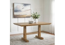 ad light brown table w  base attached   