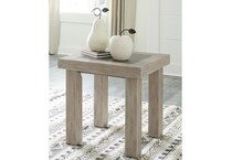 a light brown end chairside table   