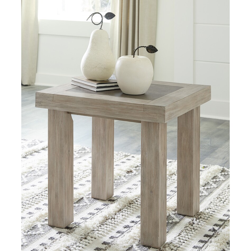 a light brown end chairside table   