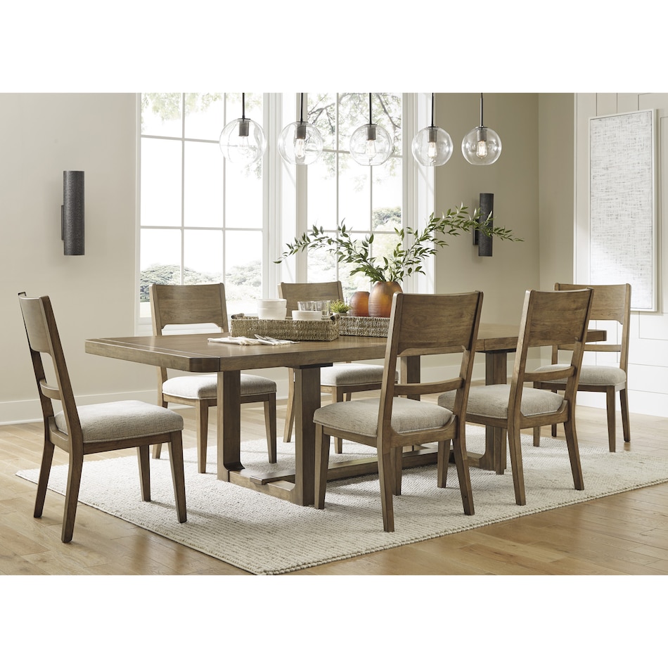 a brown table w  base   