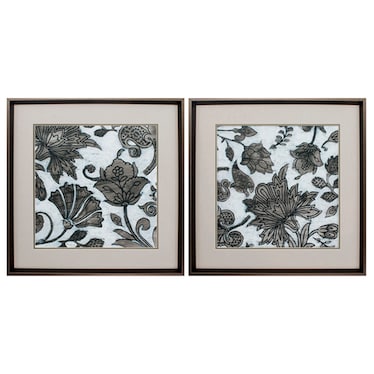 S/2 Barnwood Chintz Art