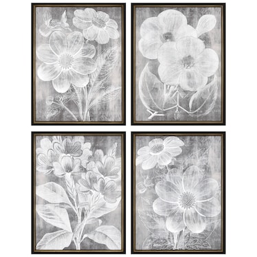 S/4 Chalky Floral Art