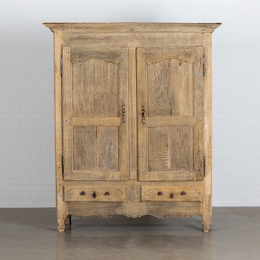 Antique Bleached Oak Armoire