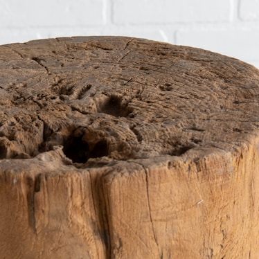 Teak Dulung Striped Stool