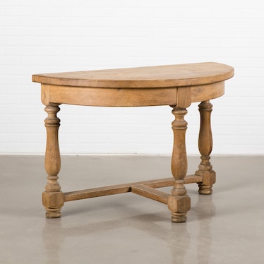 Antique French Oak Demilune Table I