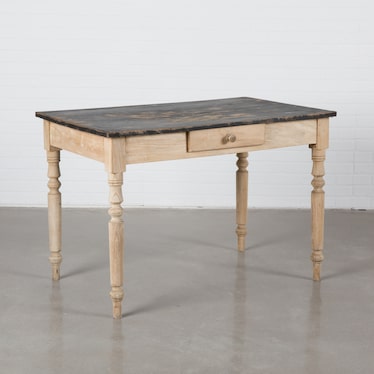 Antique Black Patina Wood Table