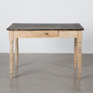 Antique Black Patina Wood Table
