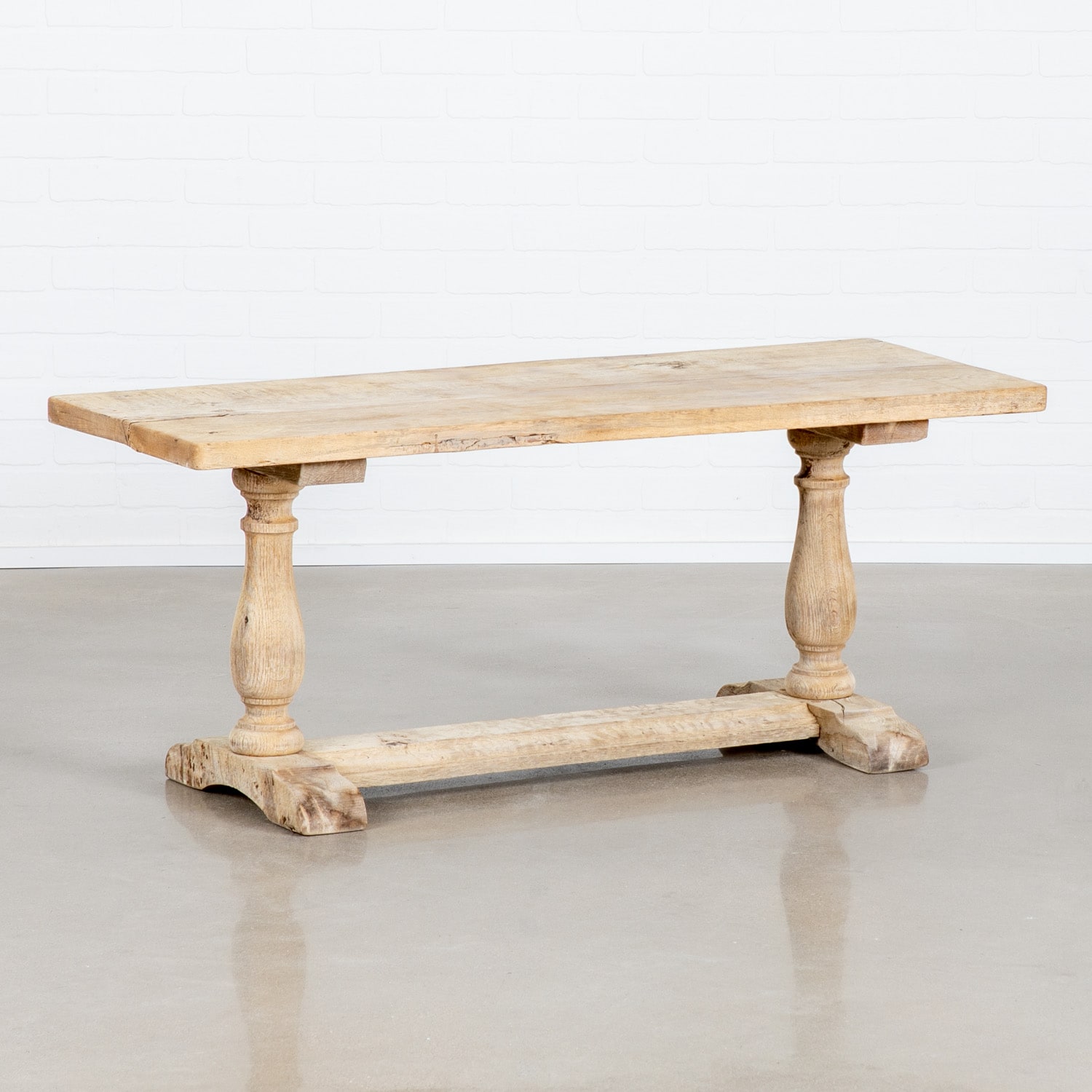 Antique Bleached Oak Coffee Table | August Haven