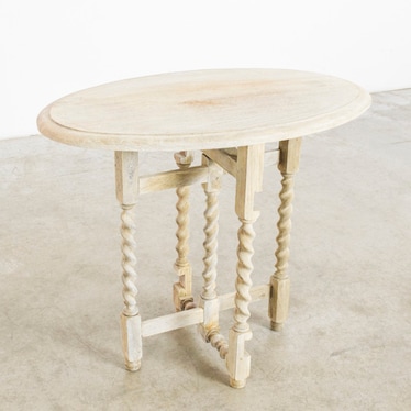 Antique Bleached Oak Gate Leg Table