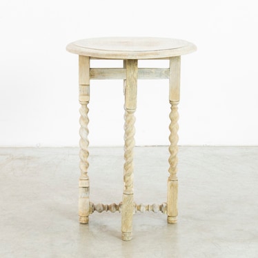 Antique Bleached Oak Gate Leg Table
