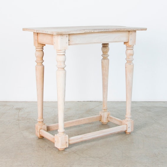 Antique Bleached Oak Side Table