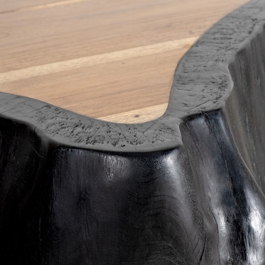 Organic Black Suar Table w/ Insert