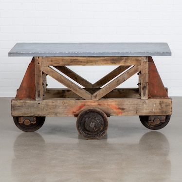 Antique Trolley w/ Bluestone Top
