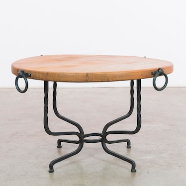 Antique Wood Top Coffee Table