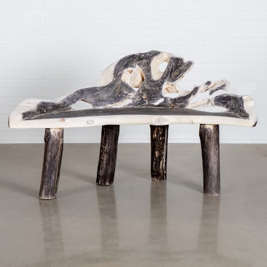 Organic Ombre Teak Bench