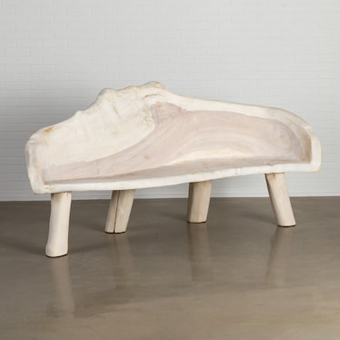 Bleached Organic Teak Bench II
