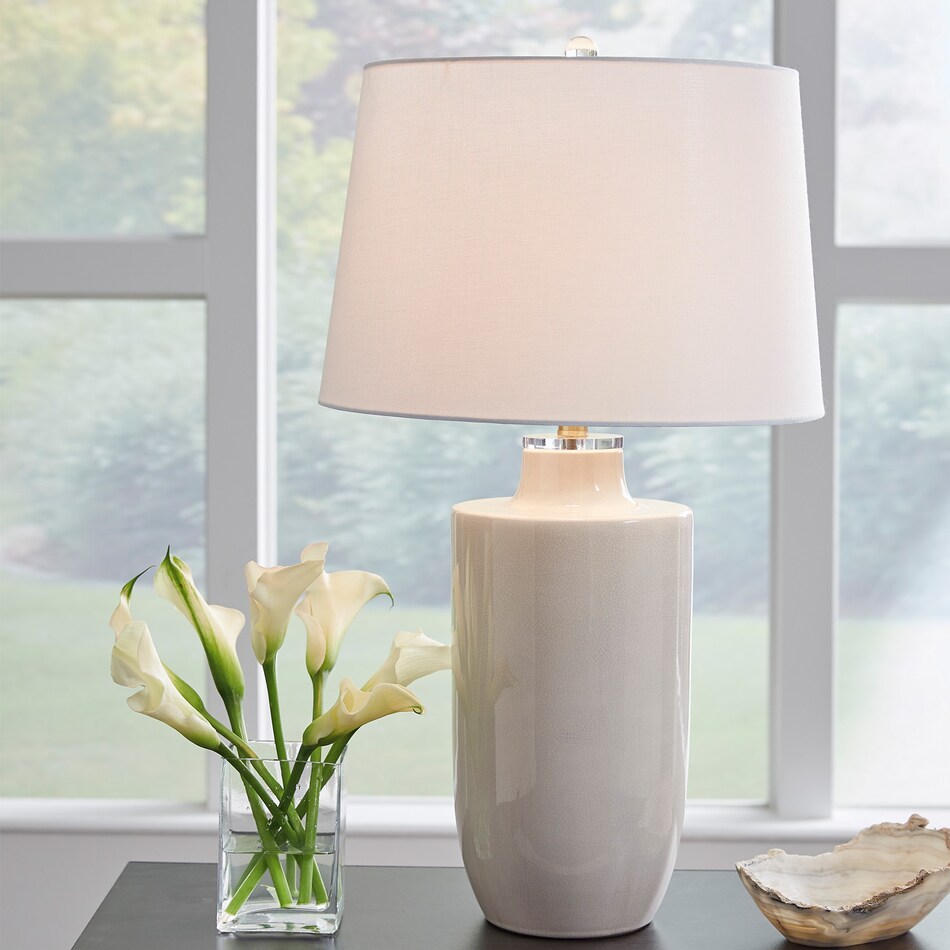 al white ceramic glass lamp   