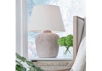 al white metal table lamp   