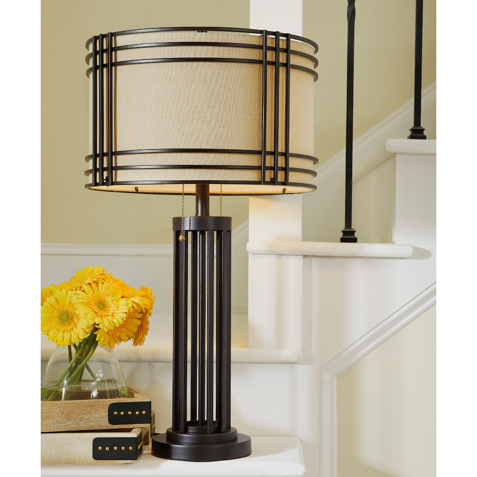 al brass table lamp   