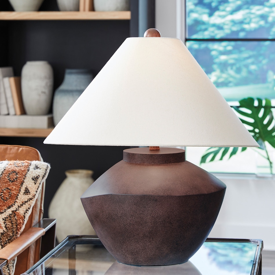 al wood table lamp   